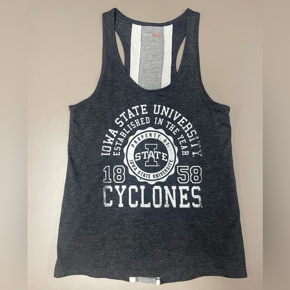 Women's Iowa State Cyclones University Racerback Tank‎ Top Small Gray College